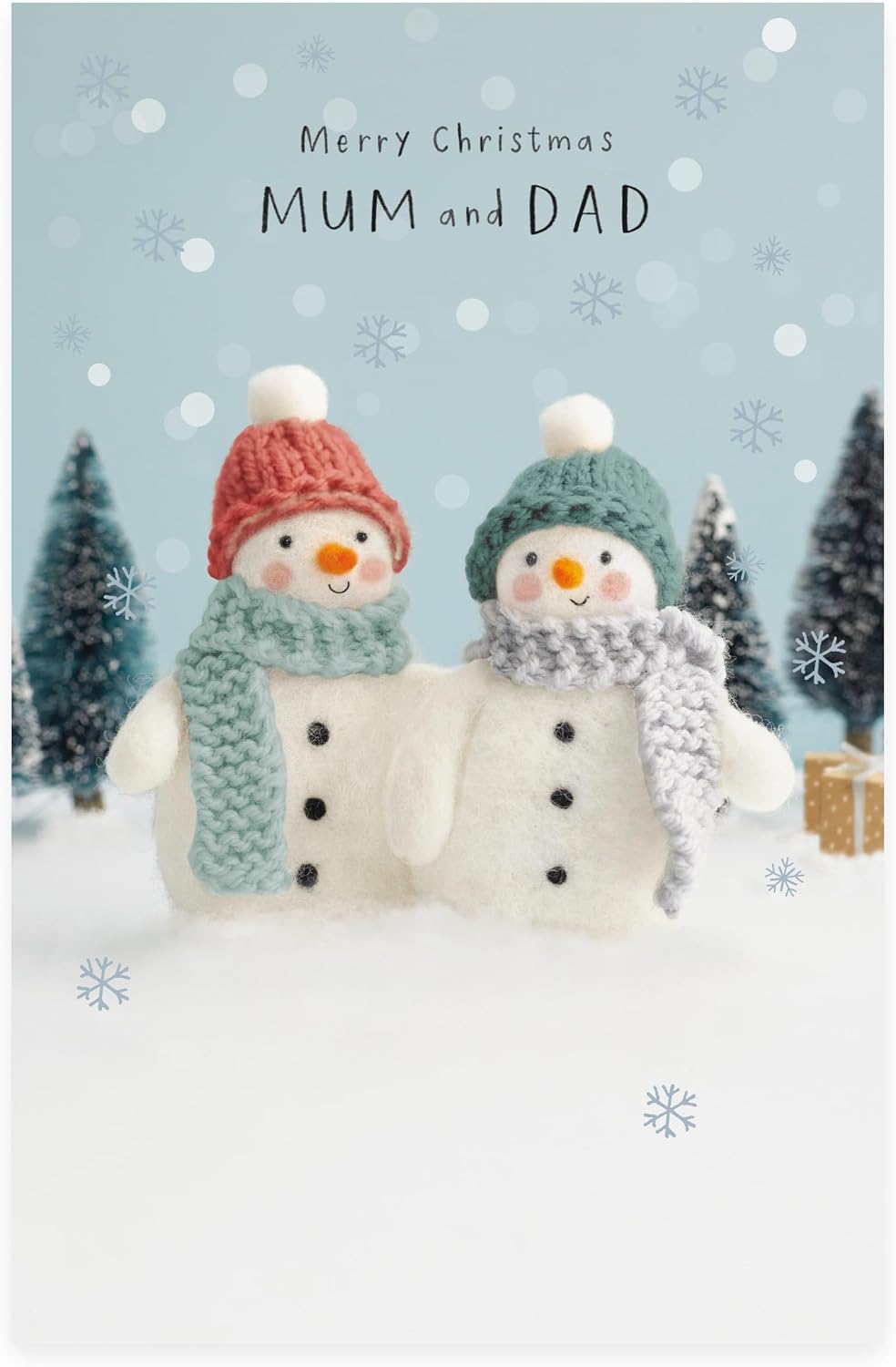 Snowmen Design Mum & Dad Christmas Card