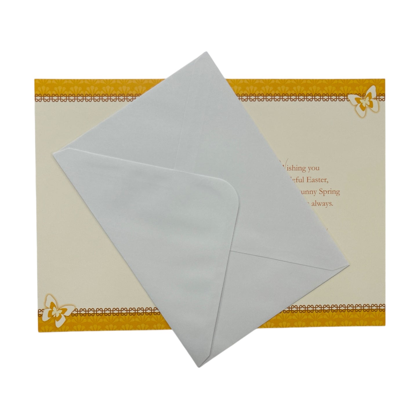 Wishing You A Happy Easter White Daffodil Flowers Design Card