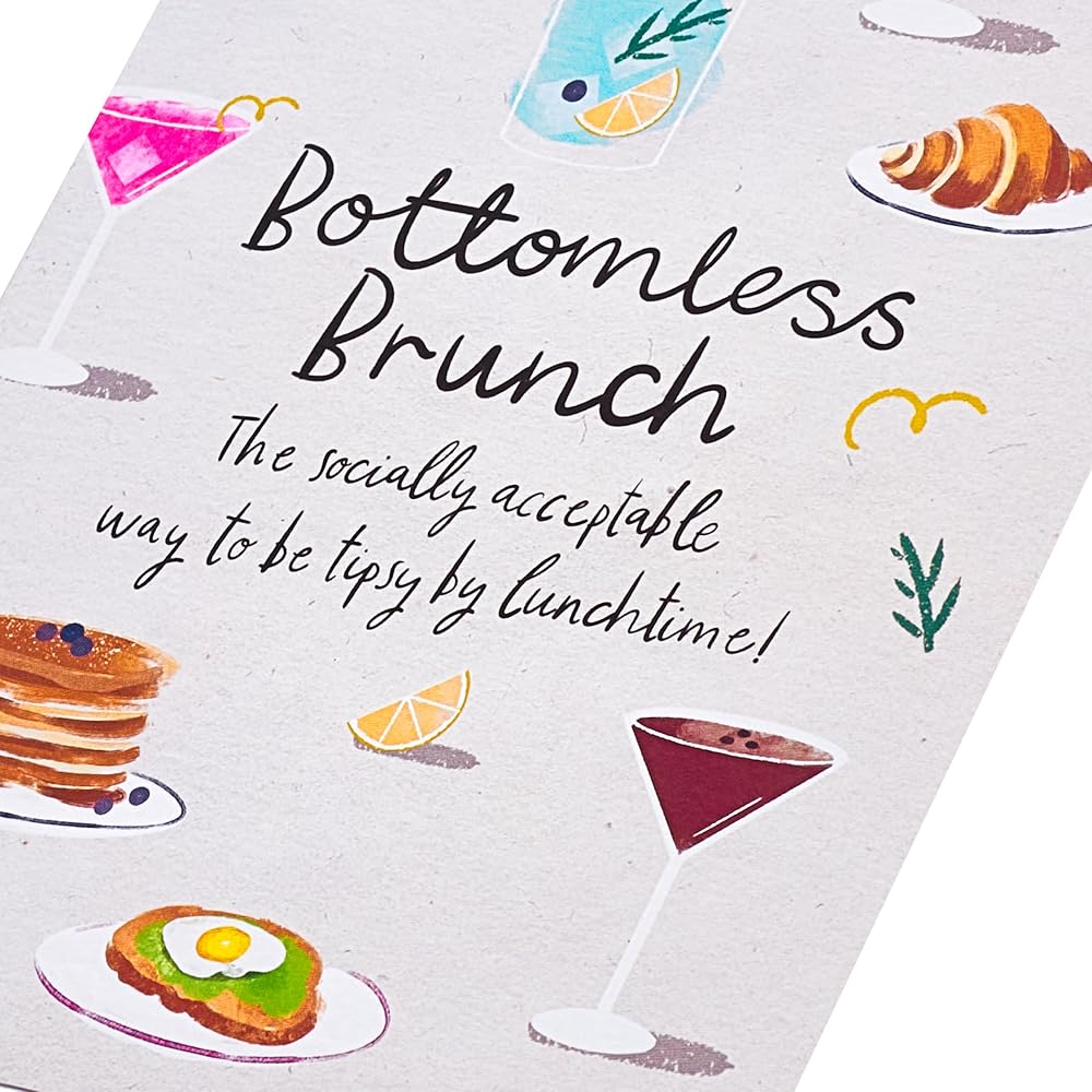 Bottomless Brunch Design Blank Greeting Card for All Occasions