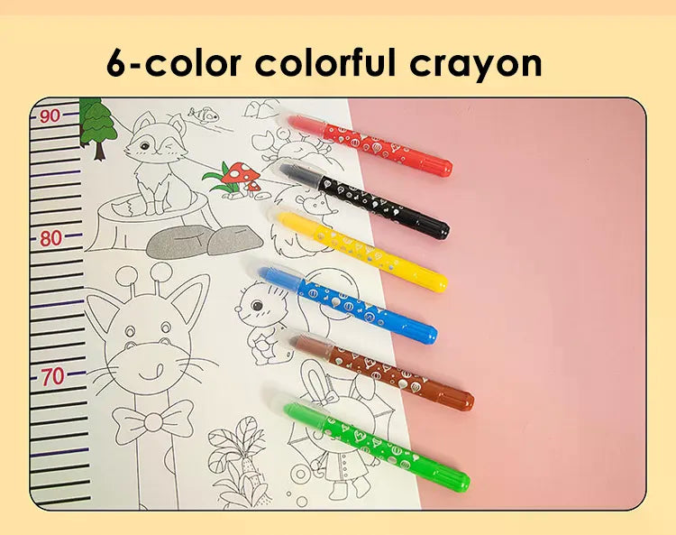 Doodling Height Chart Sticker with Removable Glue