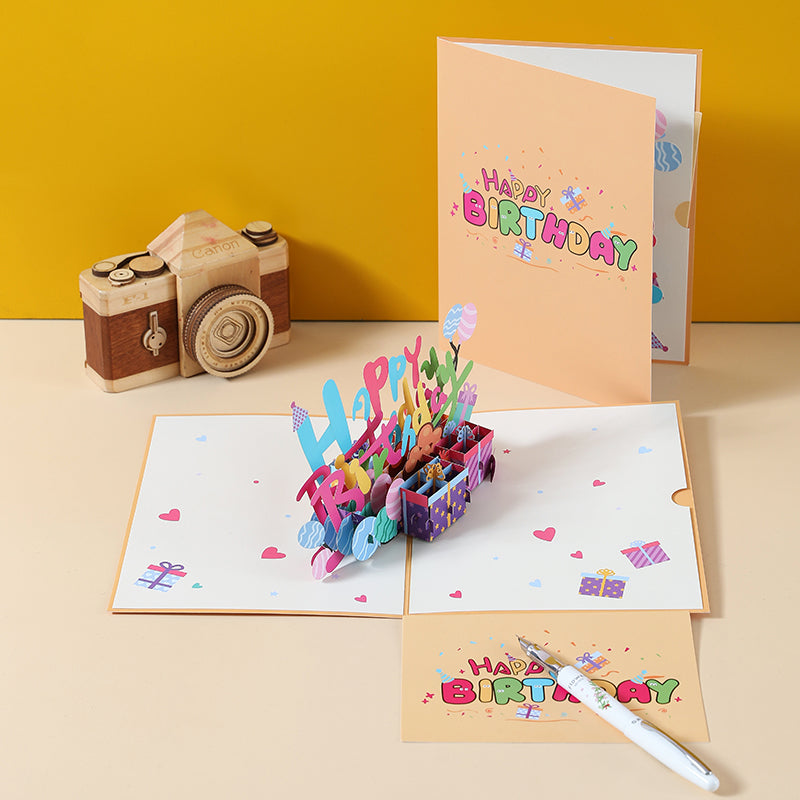 Milestone Magic Balloon Bliss Personalize 3D Pop Up Birthday Card