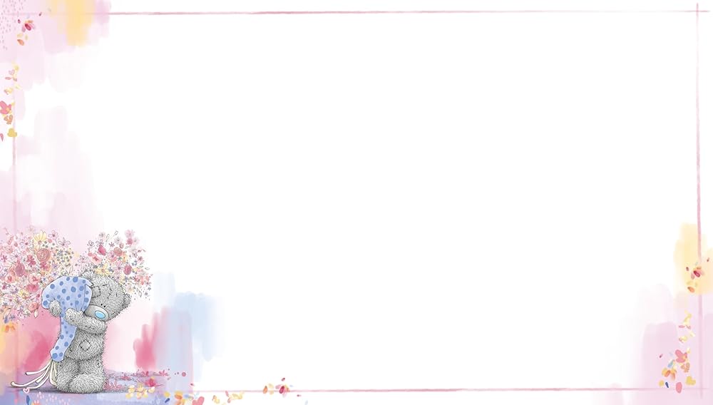 Bear With Bouquet Behind Back Thinking Of You Card