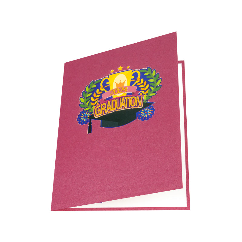 Hats Off 3D 2024 Pop Up Graduation Card