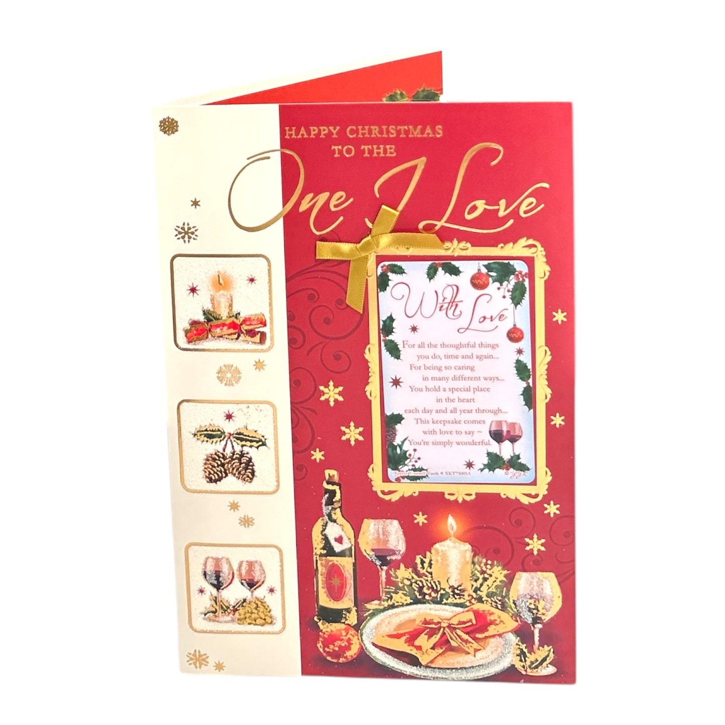 One I Love Festive Christmas Card with Keepsake Card