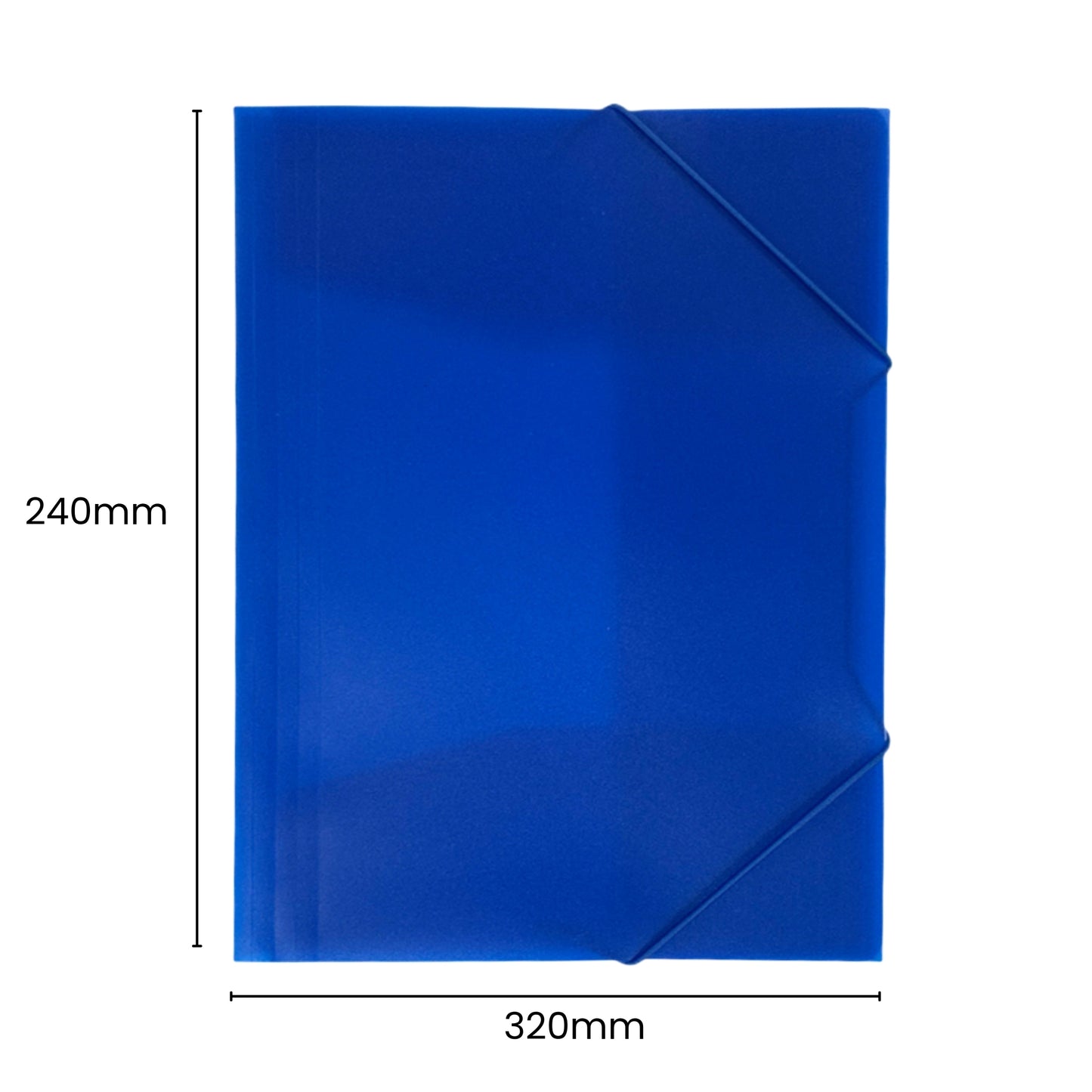 Pack of 12 A4 Clearview Blue 3 Flap Folders with Elasticated Closure