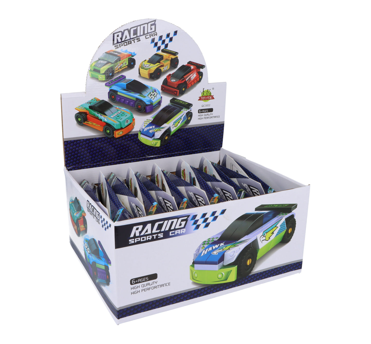 Pack of 12 Sports Car Block Kits