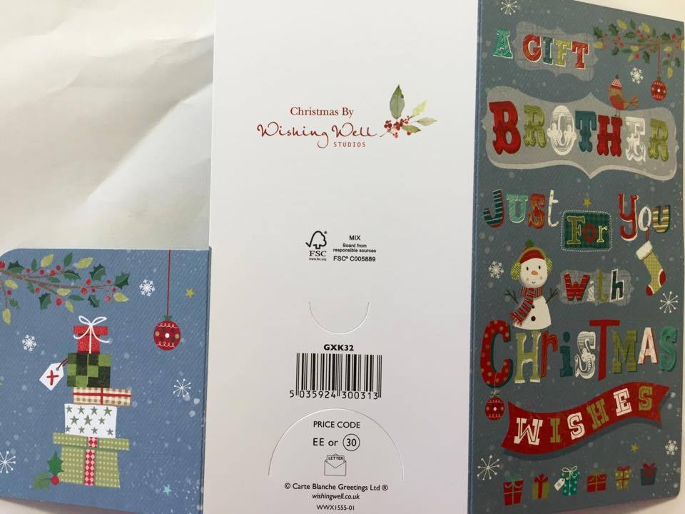 BROTHER - TRADITIONAL CHRISTMAS MONEY WALLET GIFT PRESENT CARD