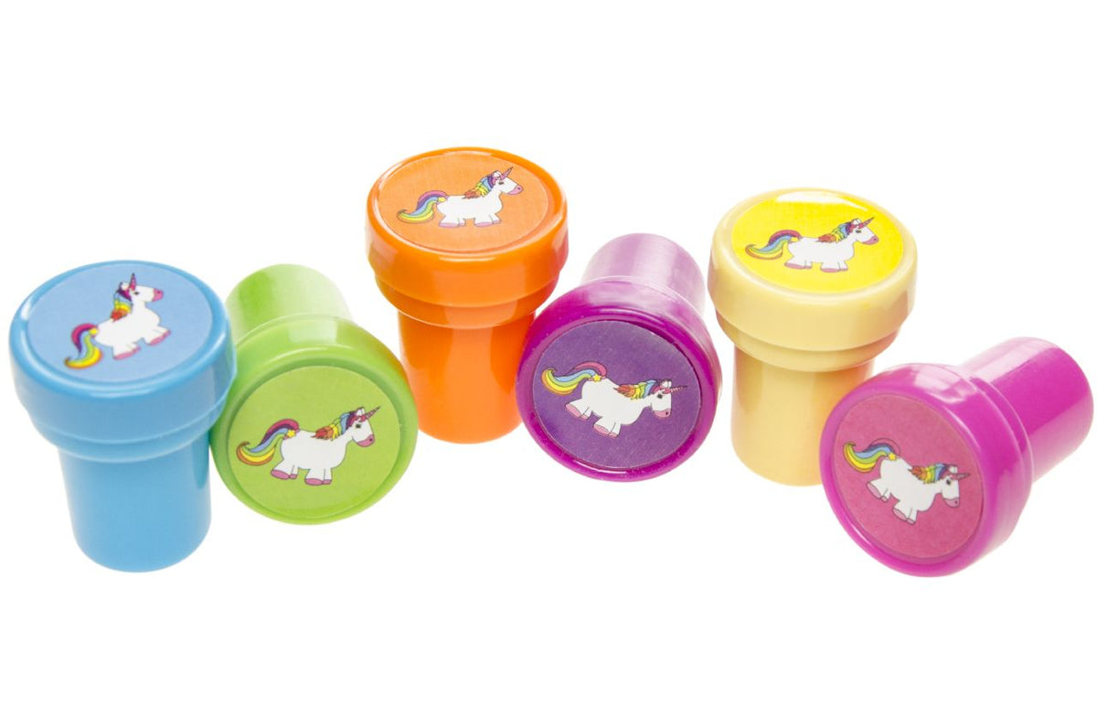 Pack of 24 Unicorn Stamps - Party Bags Rewards Crafting Activities