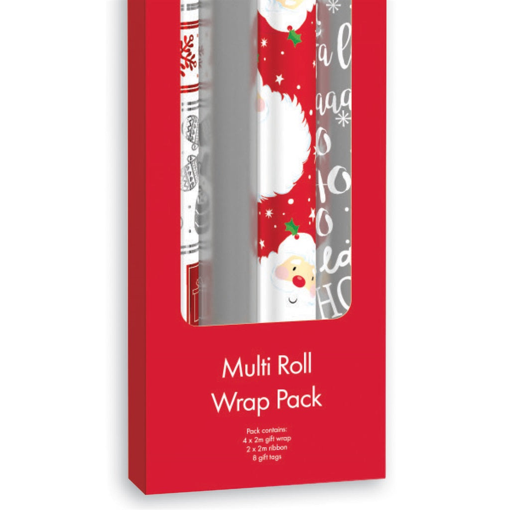 Silver and Red Composite Christmas Wrap Pack