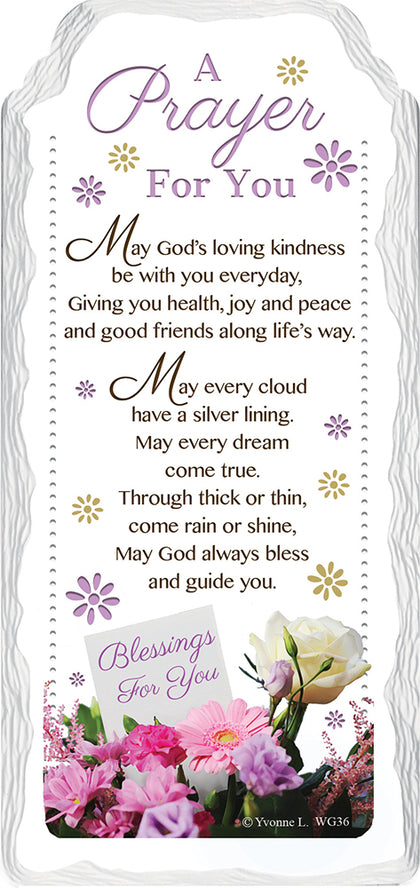A Prayer And Blessing  For You Sentimental Handcrafted Ceramic Plaque