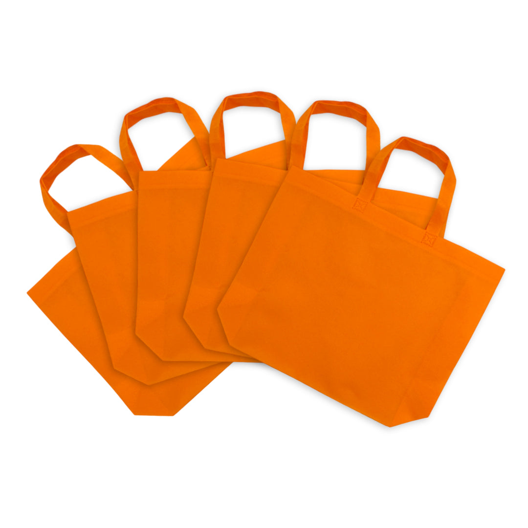Pack of 100 Orange Coloured 40x30x10cm Non-Woven Bags with Handle