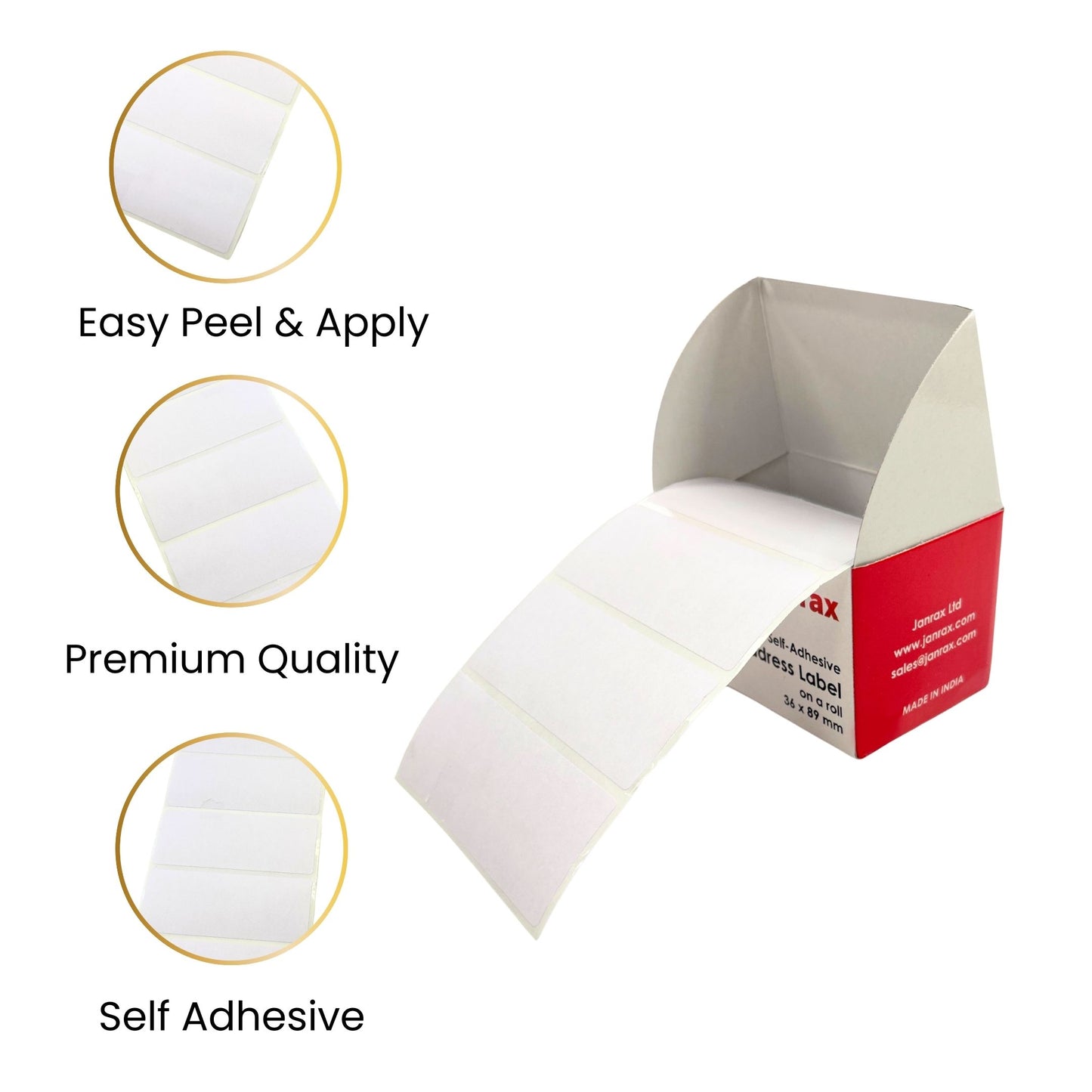 Roll of 250 Self Adhesive Address Labels 36x89mm