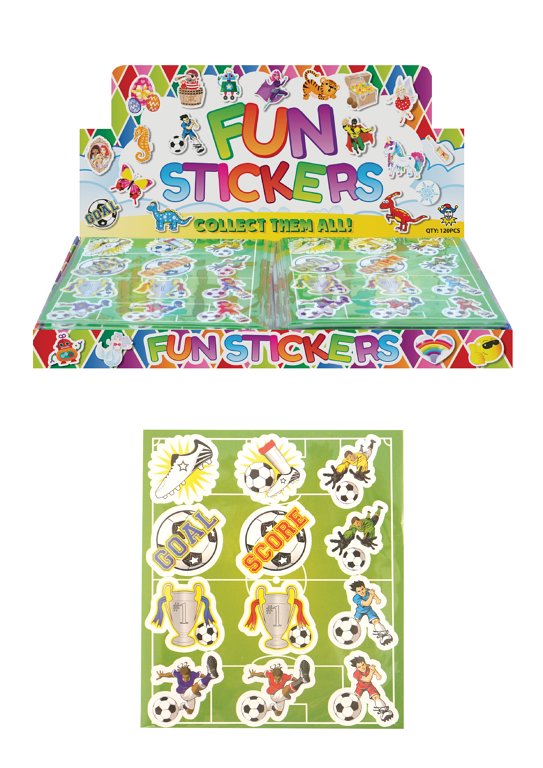 Pack of 12 Sheets Football Sticker Sheets 10cm x 11.5cm