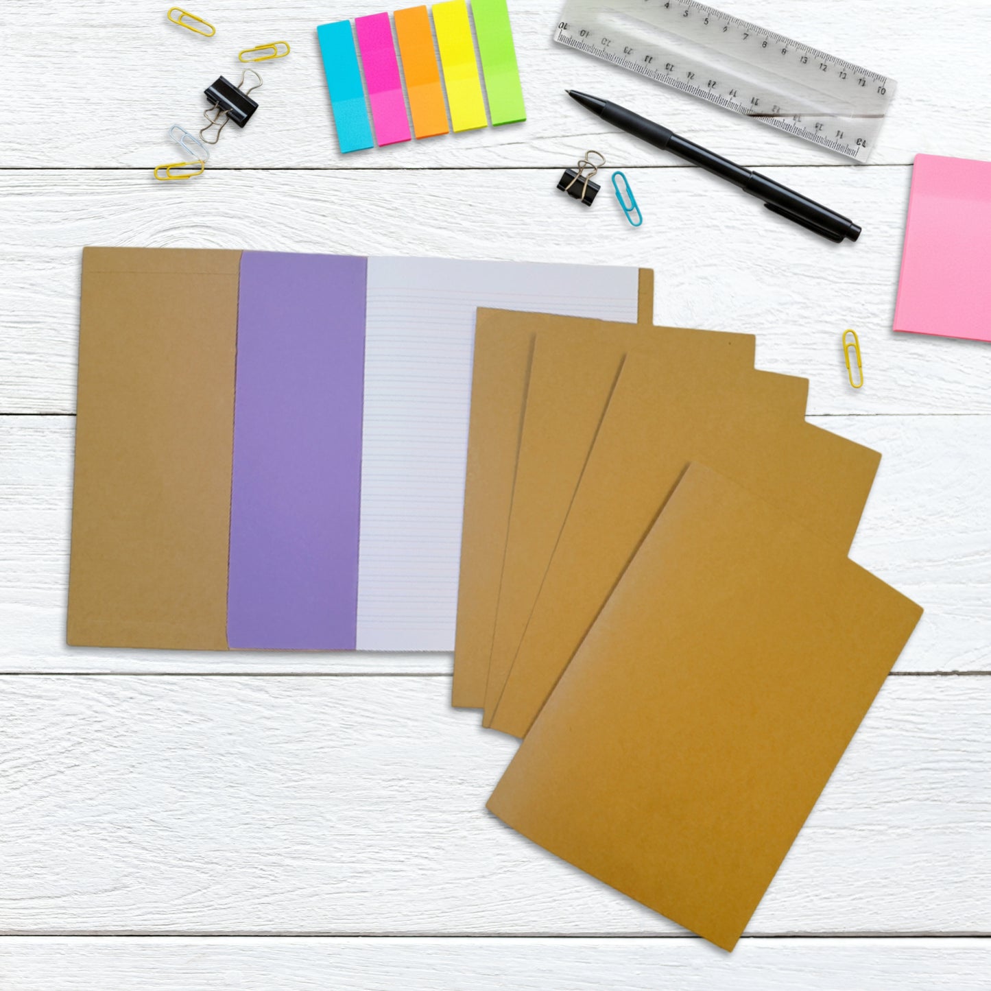 Pack of 50 A4 Kraft Paper Exercise Book Covers by Janrax