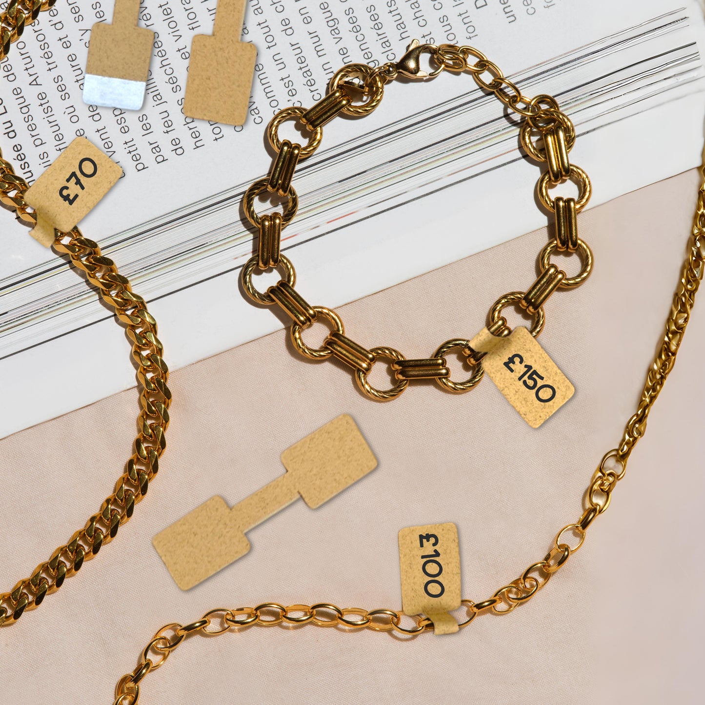 Pack of 500 Kraft Jewellery Tags 10x38mm