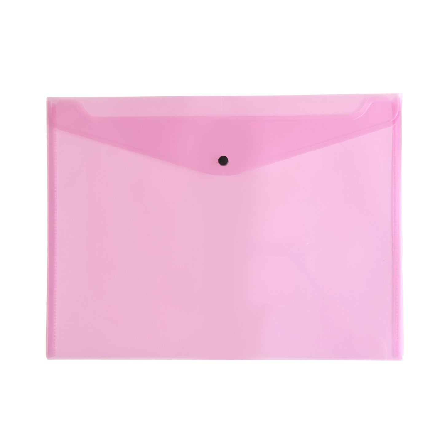 Pack of 12 Janrax A3 Pink Document Wallets - Button Stud Folder