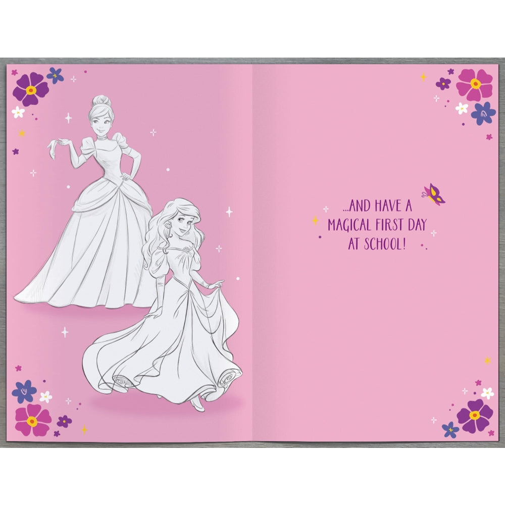 Disney Princess First Day At School Card Activity Inside