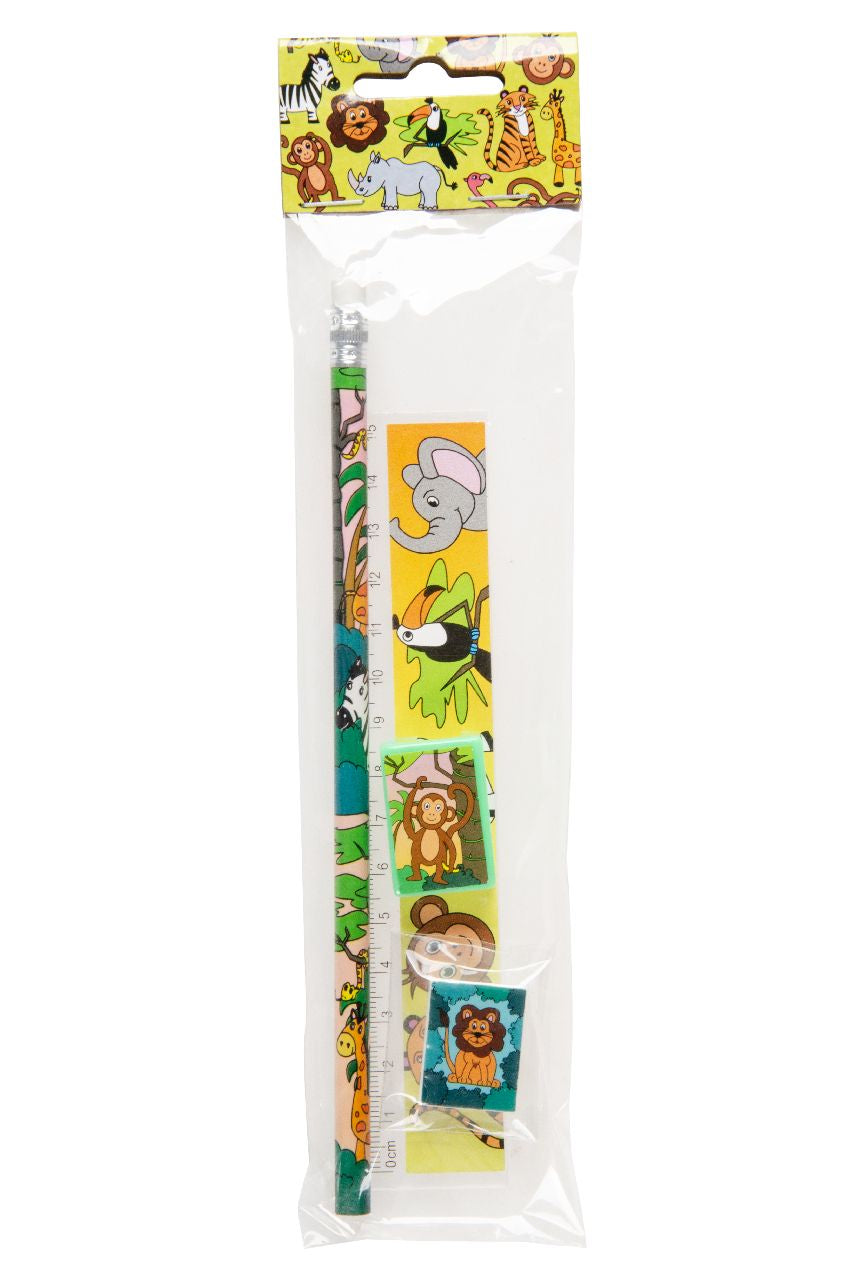 Pack of 24 Wild Animals Design Stationery Sets
