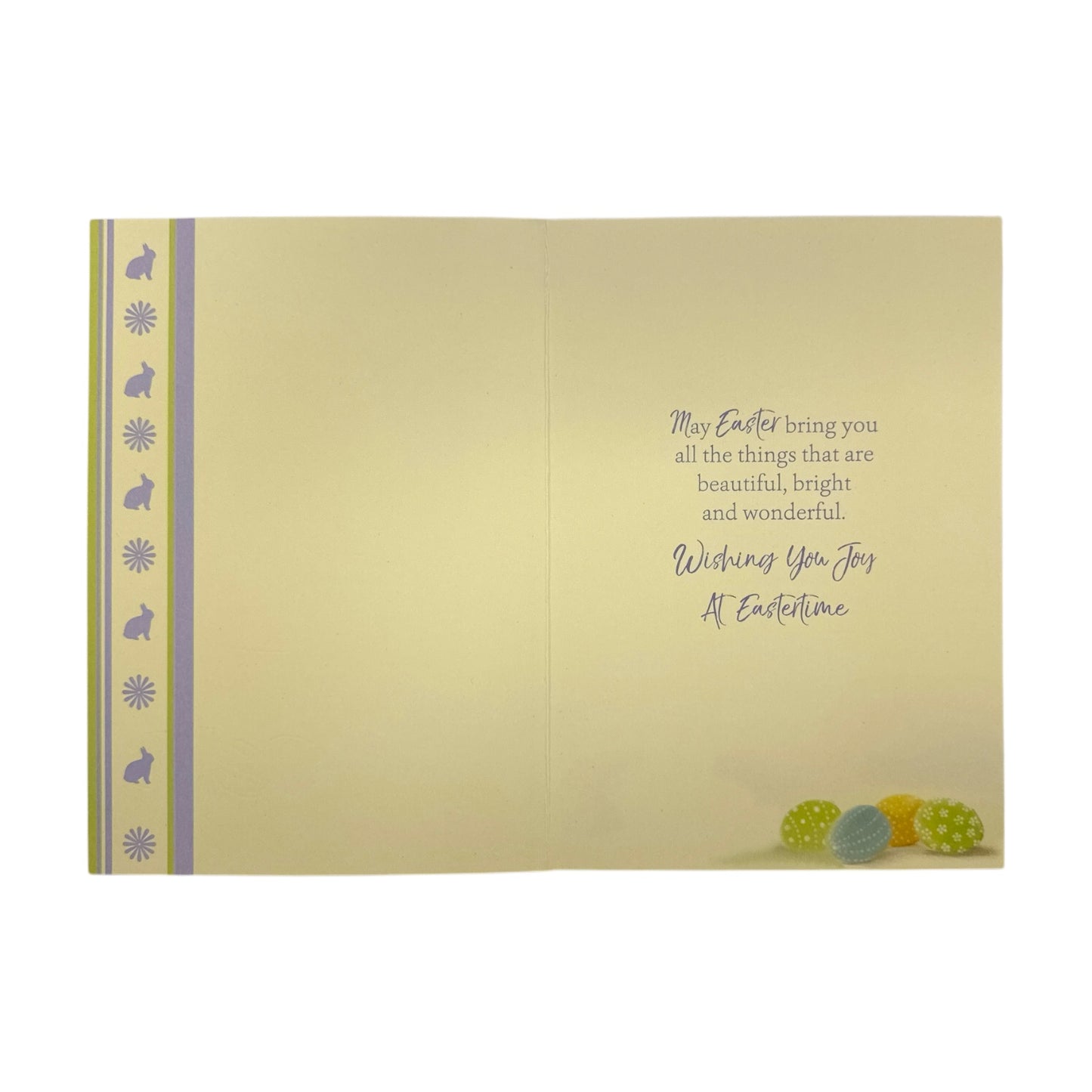 For Grandma And Grandad Flower Pot And Colourful Eggs Design Easter Card