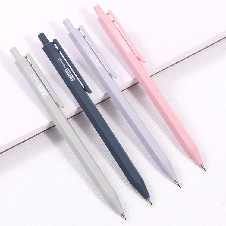 12 Sets of 0.5mm Mechanical Pencil and HB Lead Refills – Hexagonal Grip, Smooth & Precise Writing, Random Colour