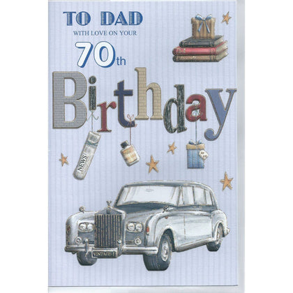 To Dad With Love On Your 70th Birthday card