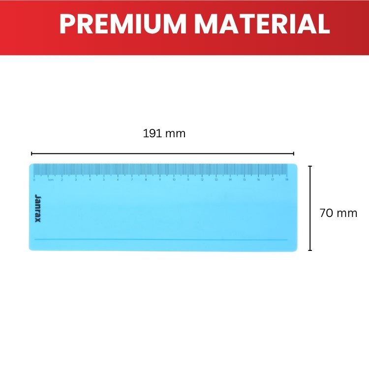 Pack of 8 Blue 191x70mm Dyslexia Overlay Reading Rulers – PET Material, Rounded Corners