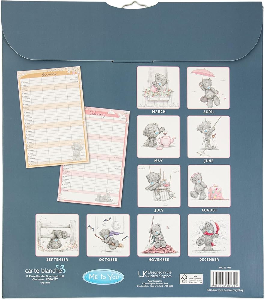 Me to You Tatty Teddy 2026 Household Planner