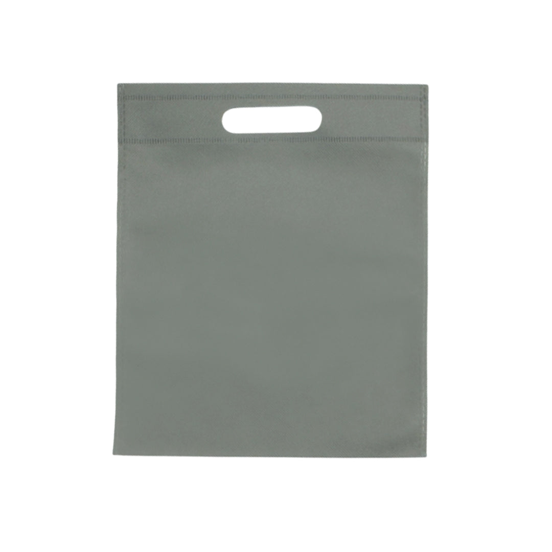 Pack of 100 Grey Coloured 30x25cm Non-Woven Patch Handle Bags