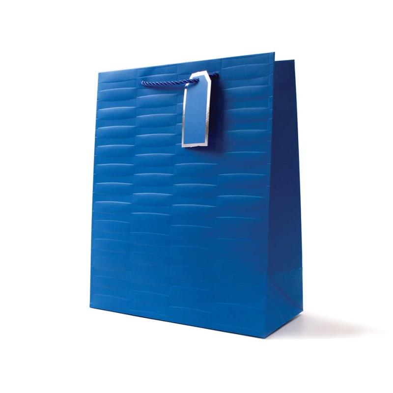 Pack of 12 Embossed Bright Coloured Large Gift Bags