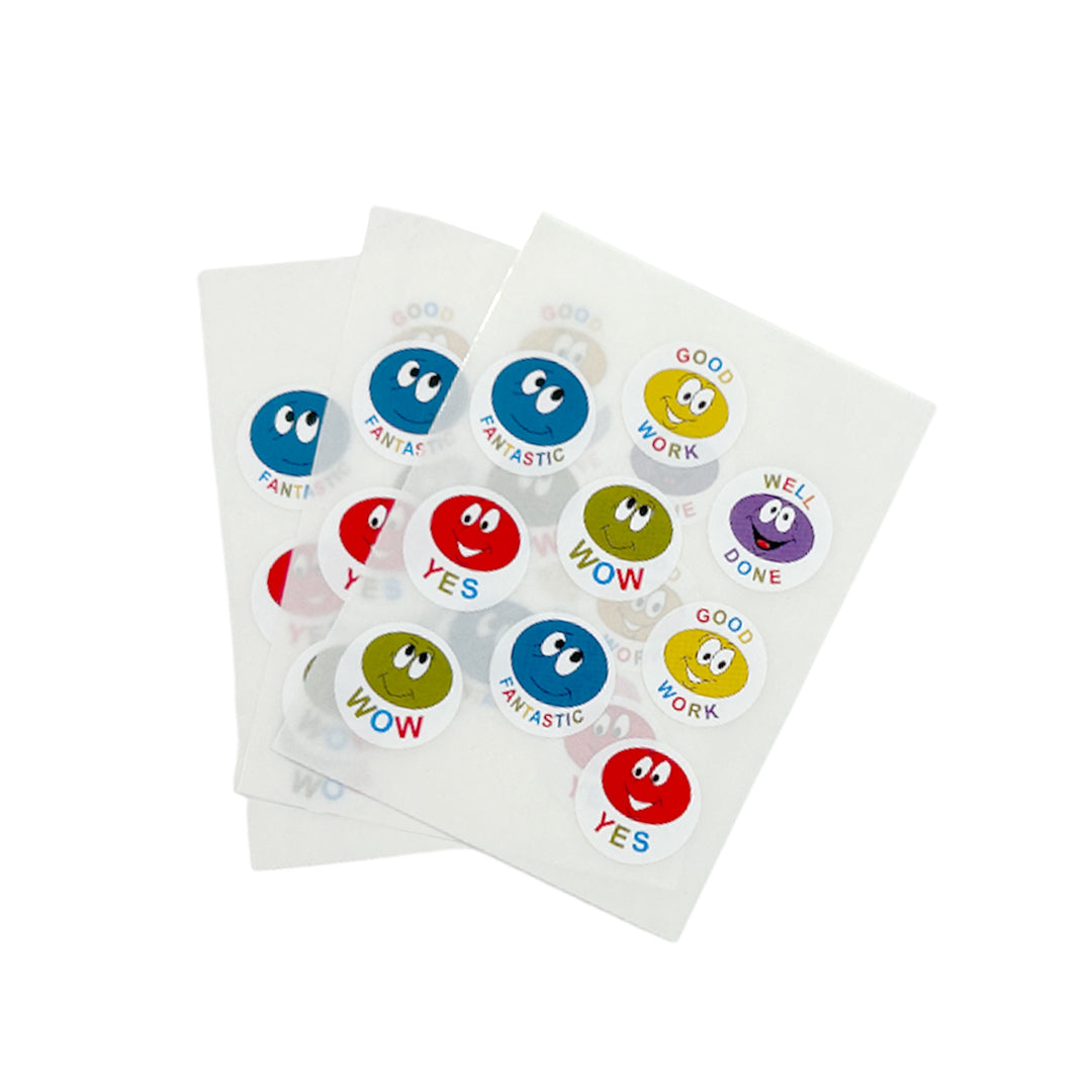 Pack of 27 Motivational Blobs 24mm Round Self-Adhesive Labels