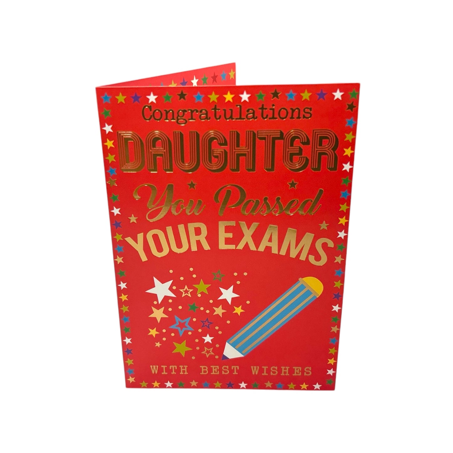 To Daughter You Passed Your Exam Multi Stars Design Congratulations Card