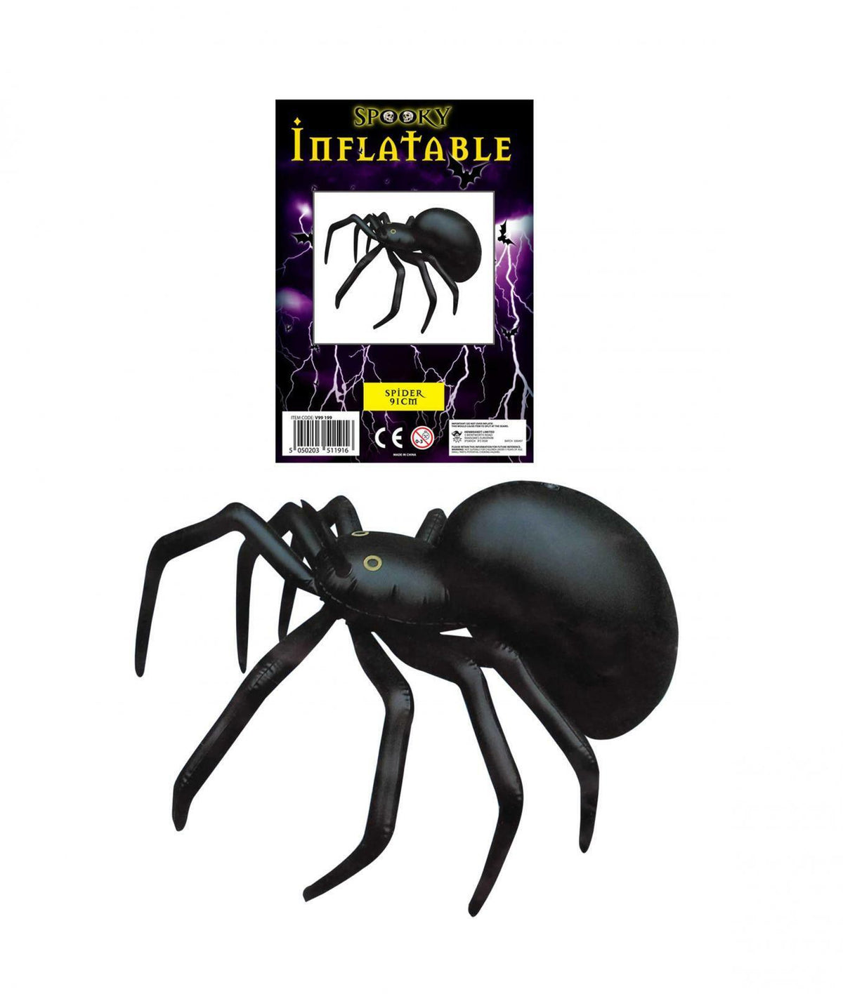 Inflatable Spider 91cm Halloween Decoration