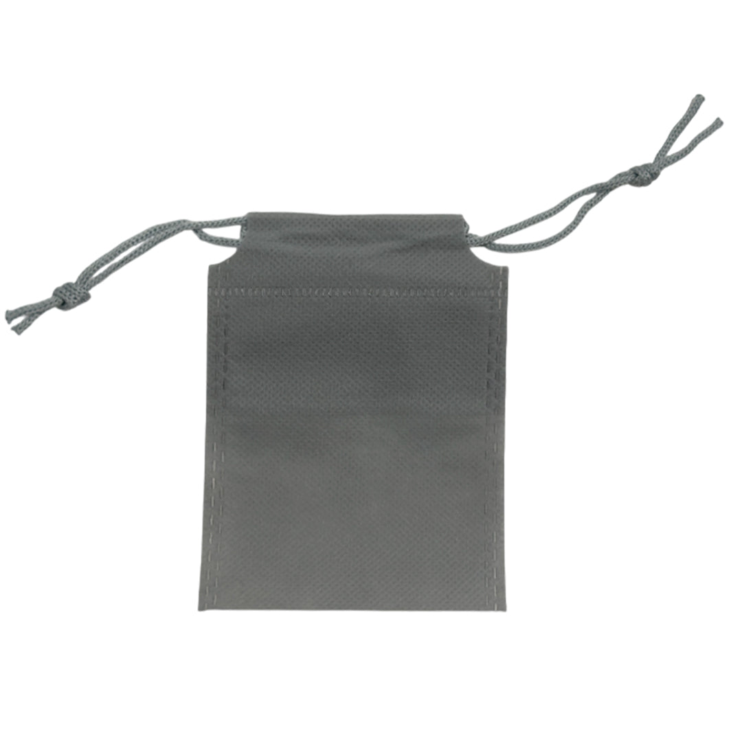 Pack of 25 Grey Coloured 12x9cm Non-Woven Drawstring Bags