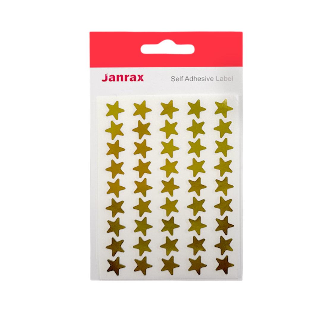 Pack of 90 Golden 15mm Self-Adhesive Shiny Stars
