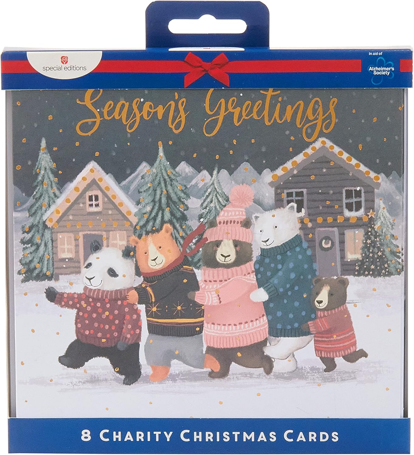 Pack of 8 Christmas Conga Alzheimer's Society Charity Christmas Cards