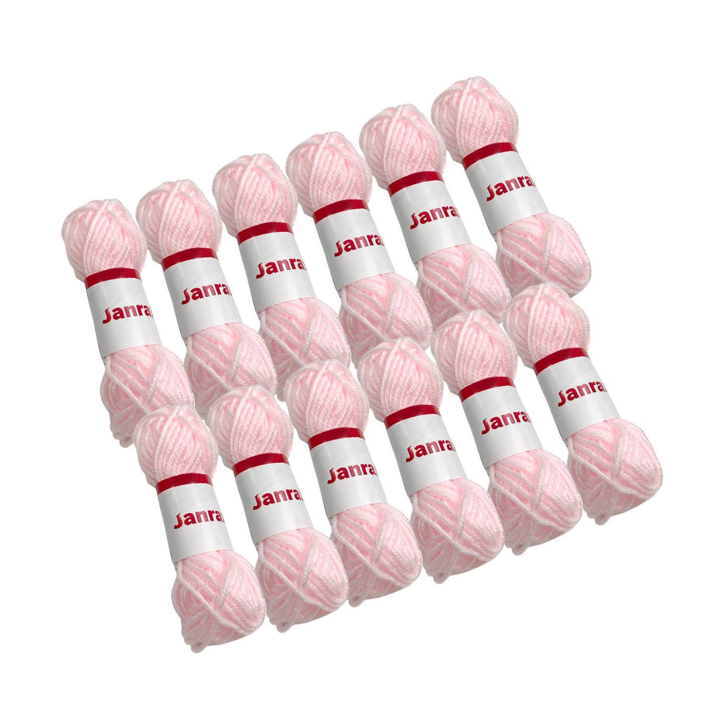 Pastel Pink Acrylic Yarn Roll – 10g, 4 Strand 8 Ply Knitting Wool