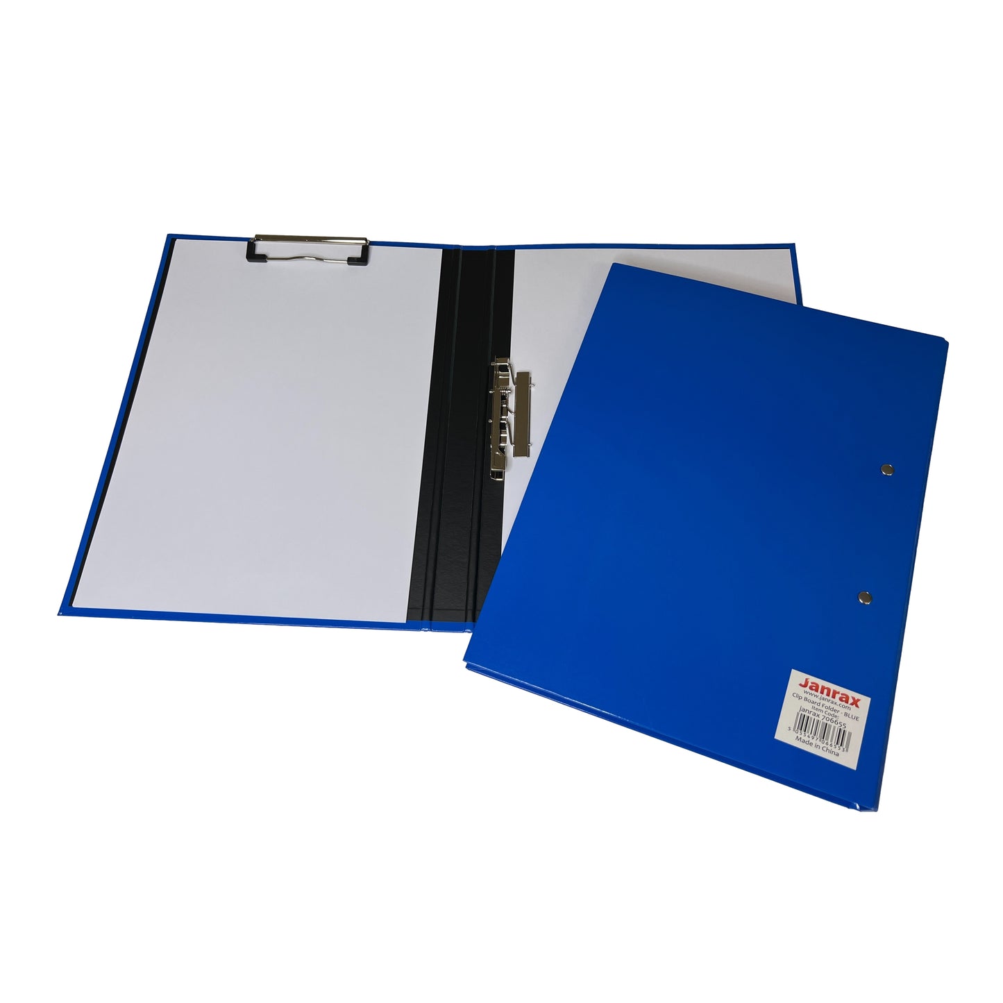 Pack of 10 Blue A4 Clipboard Document Clamp File Folders