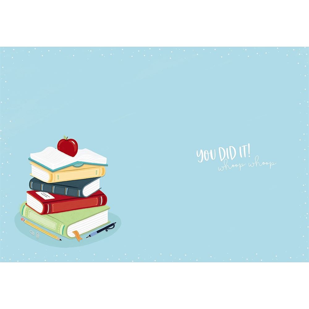 Books Design Congratulations On Passing Your Exams Card