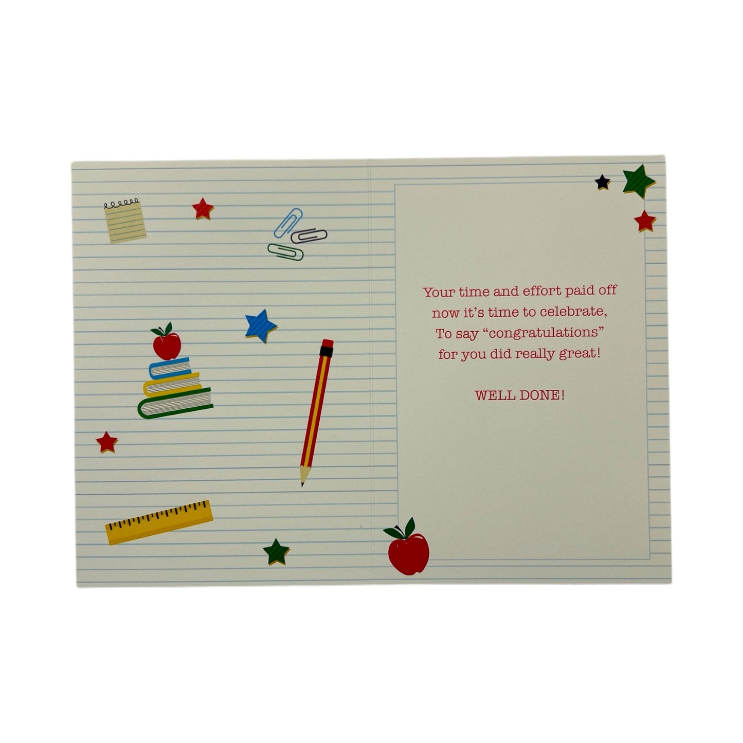 Well Done On Passing Your Exams Multi Stars Foil Finished Design Congratulations Card