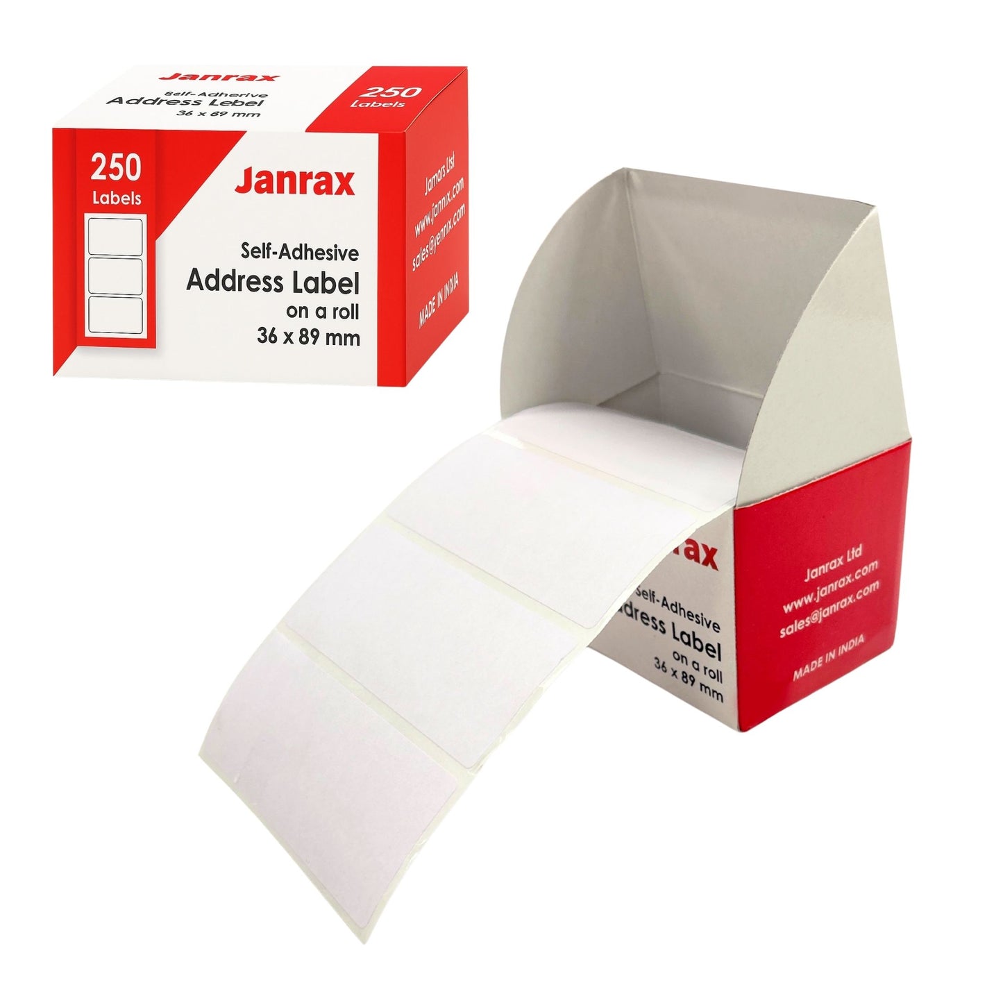 12 Rolls of 250 Self Adhesive Address Labels 36x89mm