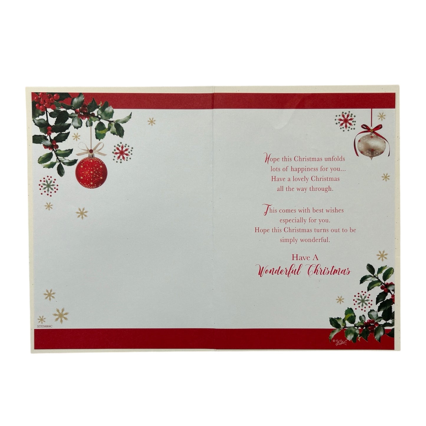 To a Special Daughter In Law Holly & Ornaments Christmas Card