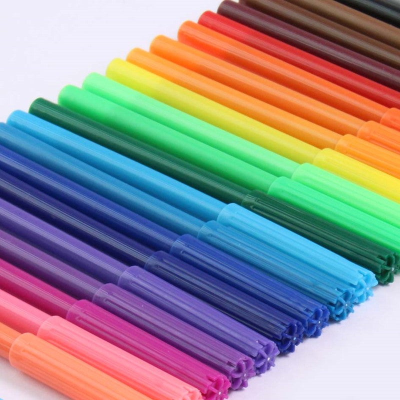24 fine tip Fibre Colouring Pens