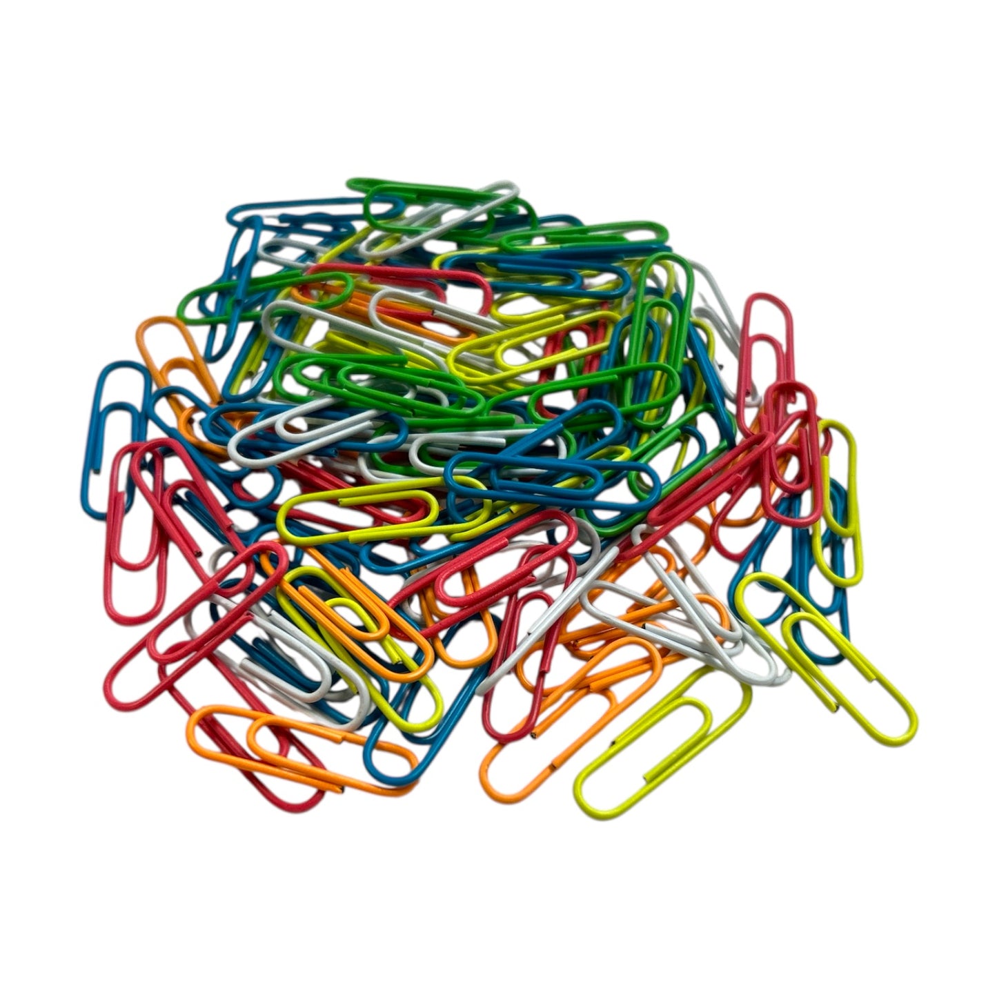 Pack of 500 Assorted Coloured 28mm Paper Clips in Hang Pack