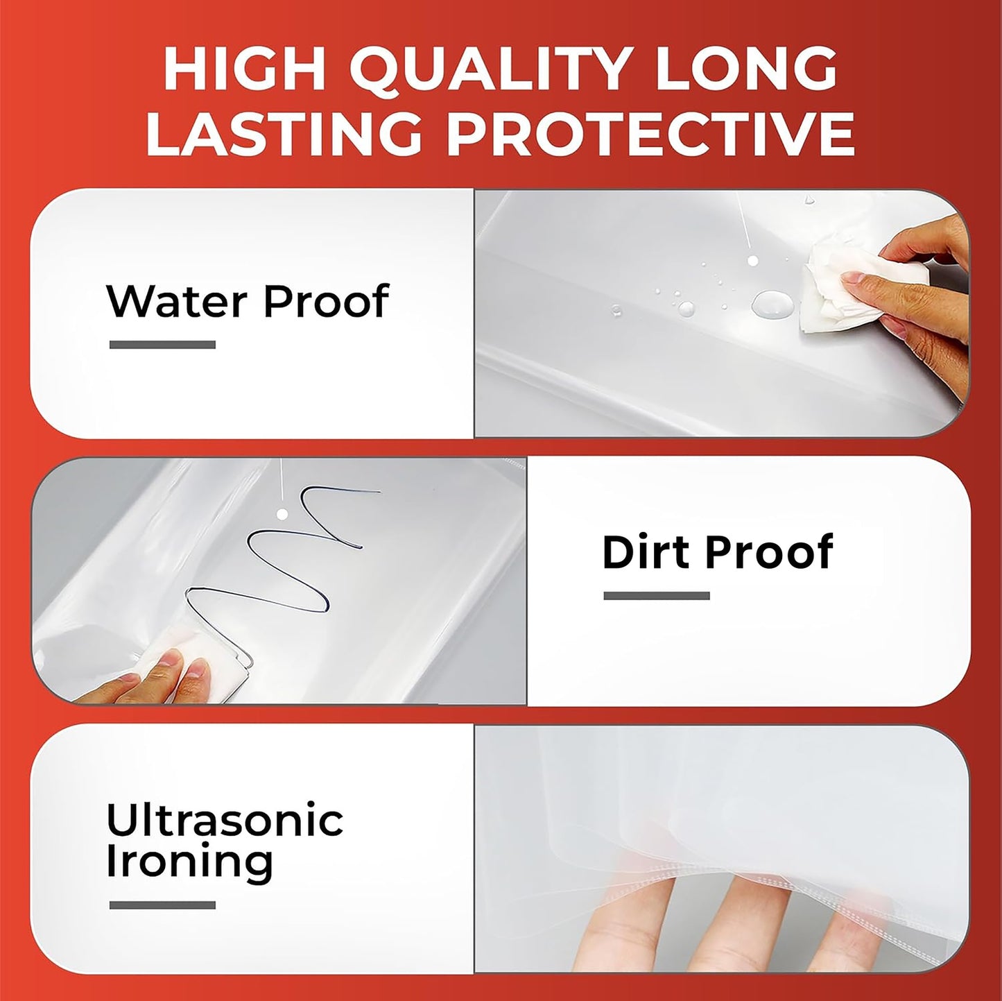 Pack of 120 A4 Clear Exercise Book Covers by Janrax