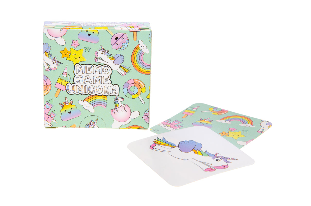 Pack of 12 Unicorn Mini Memory Games 28 Cards