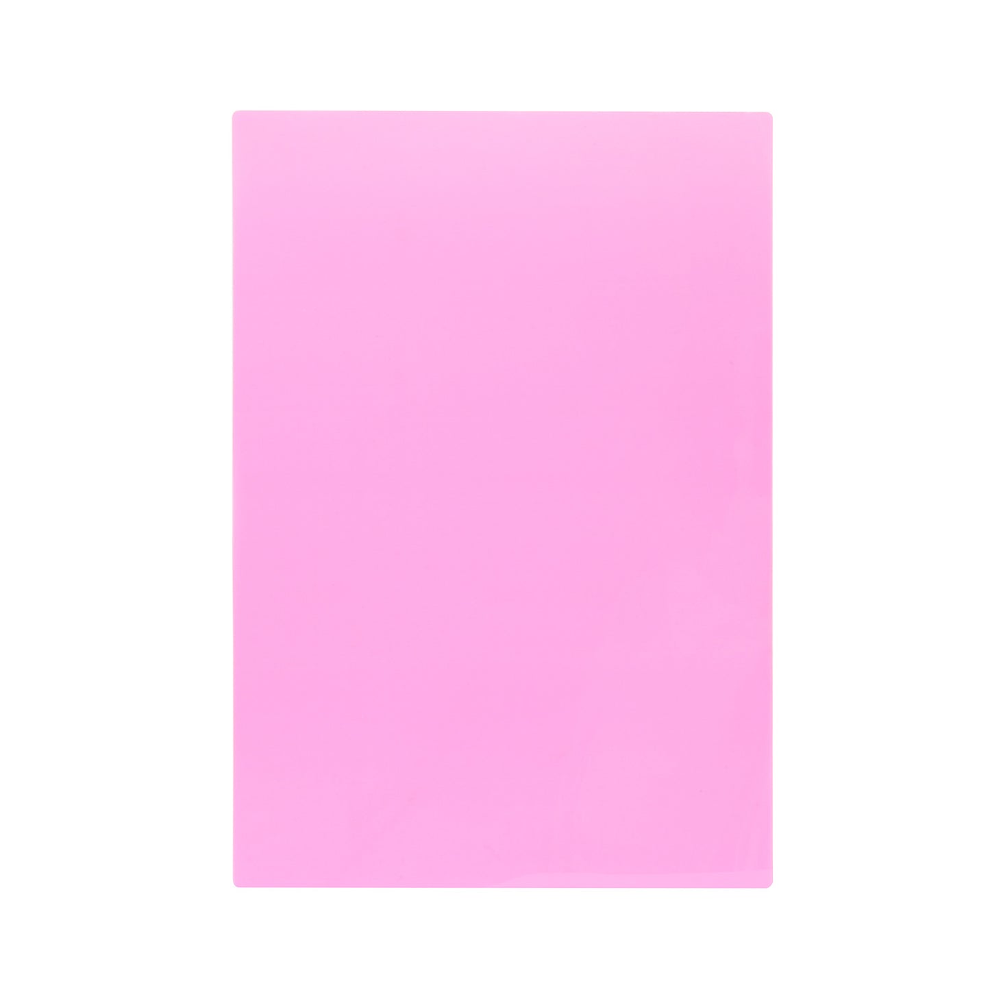 Pack of 16 A5 Plain Pink Dyslexia Overlay Reading Sheets – PET Material, Rounded Corners