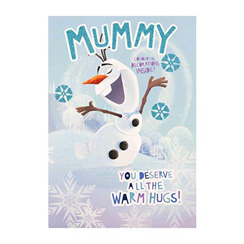Mummy Frozen Christmas Card 'Colour In Decorations'