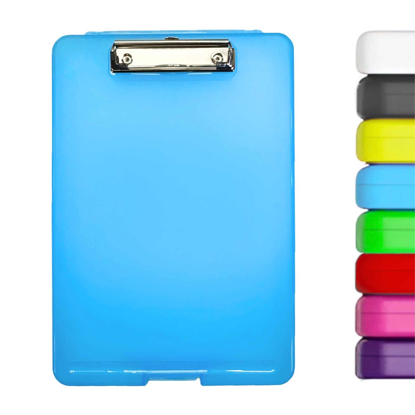 Pack of 12 Assorted Colour A4 Clipboard Box Files