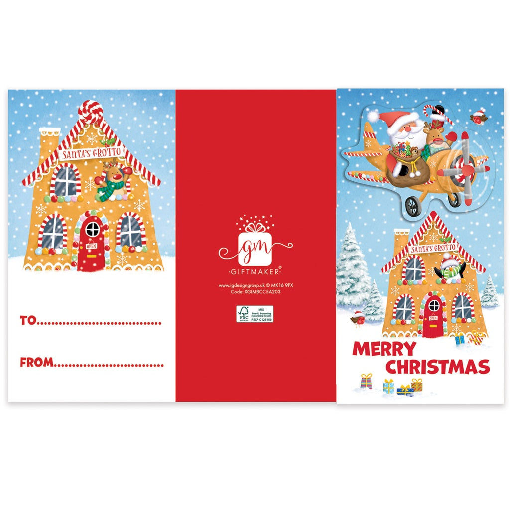 Pack of 4 Cute Santa Christmas Money Wallet Cards