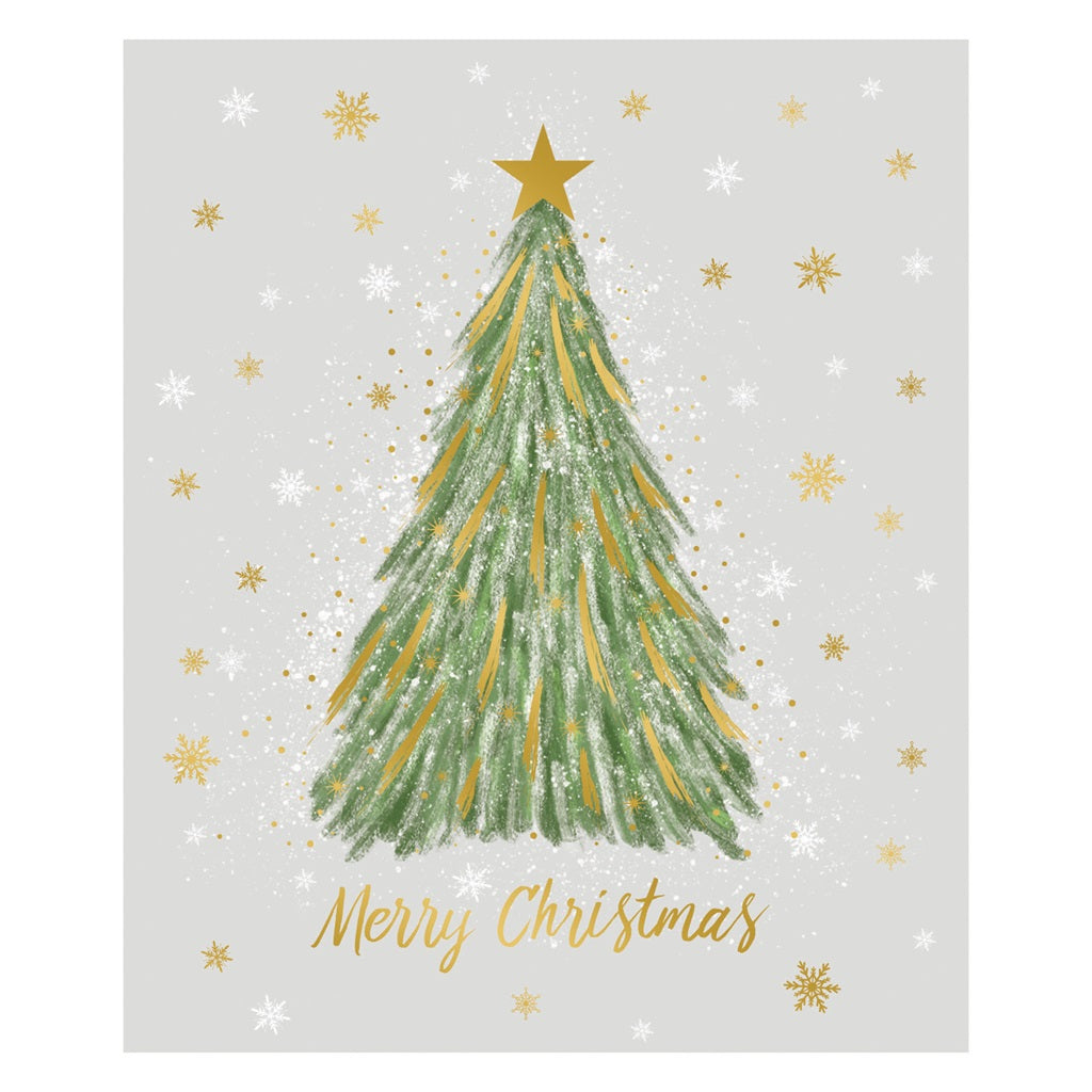 Pack of 15 Portrait Tree Christmas Cards